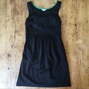 Boden // Black Ponte Knit Sleeveless Shift Dress
